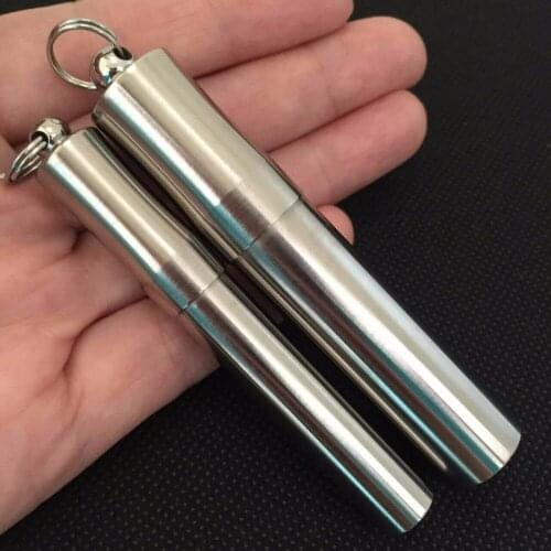 Titanium Alloy Pocket Tools Toothpick Holder Eco-Friendly Ultralight Portable Pill Case Container KeyChain For Travel