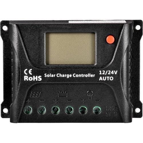 20/10A Solar Power Solar Charge Controller 12V/24V Auto Solar Panel Battery Charge Controllers Voltage Regulator PWM