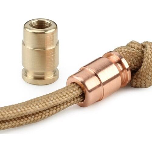 Brass/Red Copper Bullet Shape Knife Beads Umbrella Rope Bead Outdoor Paracord Accessory