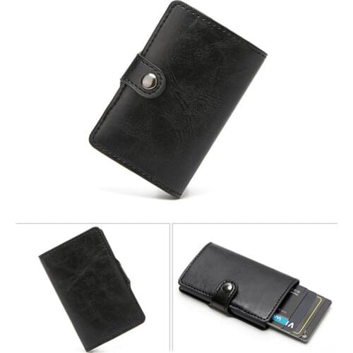 Men Credit Card Holders Business ID Card Case Fashion Automatic RFID Card Holder Aluminium Bank Card Wallets