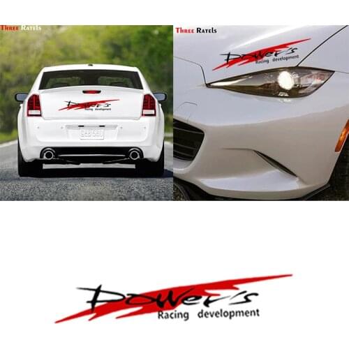 Three Ratels TZ-SSS Powers Racing Development Stickers For Car Body PVC&Vinyl&Waterproof Auto Accessories Decal