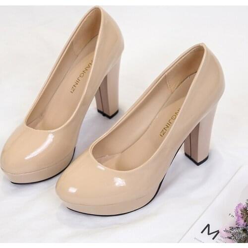 New Spring And Autumn New Womens High-heeled Shoes Waterproof Platform Stiletto Large Size Single Shoes 2021 New Womens Shoes