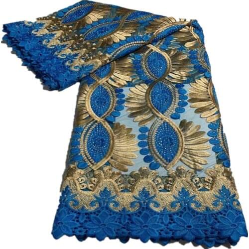 New Design African Lace Fabric High Quality French Nigerian Embroidered Nigerian laces stones for wedding DF-130