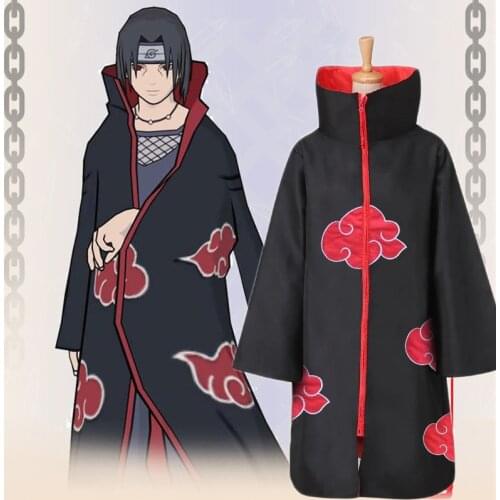 Cloak Anime Cosplay Disfraz Halloween Costumes For Kids Men Ninja Sasuke Itachi Akatsuki Performance Party Clothing