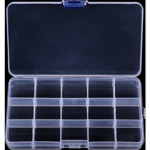 20 Compartments Transparent Mini Fishing Box High Strength Visible Plastic Box Fishing Tackle Box