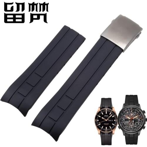 Suitable for MIDO Helmsman Watch Band 22mm 23MM Orange Black Rubber Strap Diving Waterproof Silicone Watchband Watch bracelet