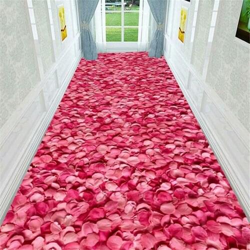 Romantic Petal Wedding Decoration Carpet Corridor Balcony Kitchen Area Floor Mat Door Mat Bathroom Mat Flower Carpet