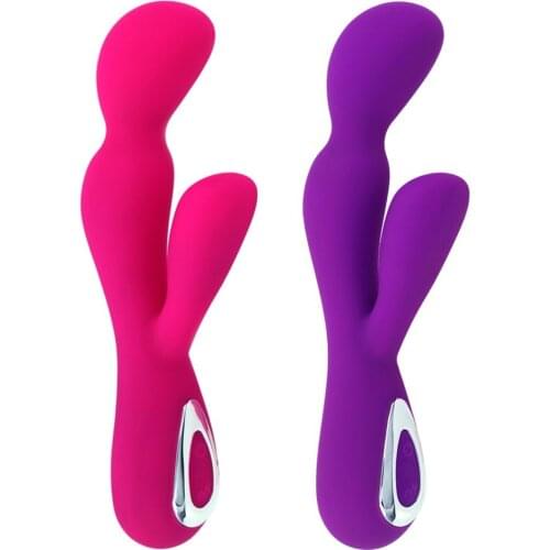 Sex Dual Vibrating Clitoris Stimulator Dildo Vibrator Vaginal Massage G-spot Vibrator Sex Toys for Women 10 Frequency Charging