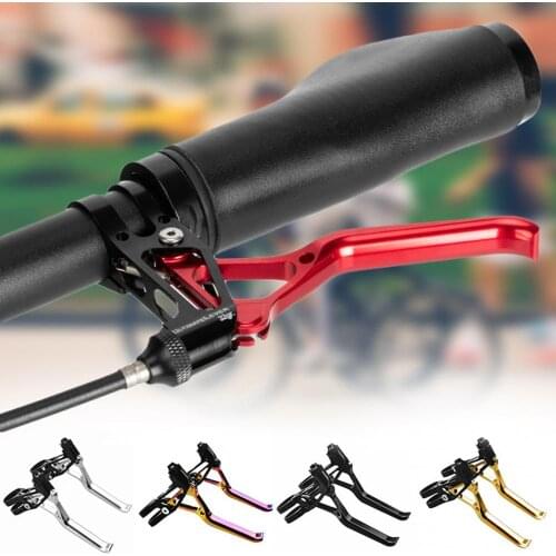 1 pair CNC bicycle brake lever hollow aluminum alloy hollow super light MTB BMX bicycle bicycle V-shaped brake lever