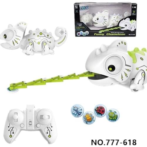 Happy Cow Funny Chameleon Color Changeable Smart Chameleon 2.4GHz Remote Control Chameleon Toys For Children Kids Toy 777-618