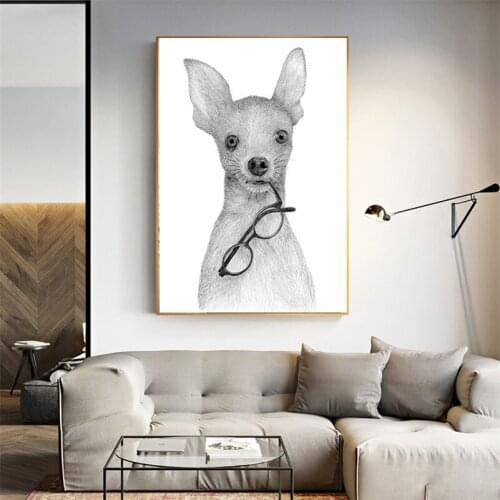Wall Art Nordic Poster Modern Painting Animal Cute Cat Giraffe Wall Art Canvas Painting Picture Kids Bedroom Decor Painting