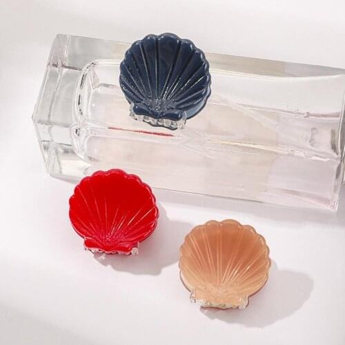 5Pcs 2021 Korean Fashion Shell Hairclip Design Women Hair Claw Easy To Use High Quality Spring Hairpin Small Size