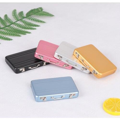 1 Pc Cute Mini Dollhouse Miniature Protable Suitcase Breifcase for 1/6 Mini Doll Toy Accessories