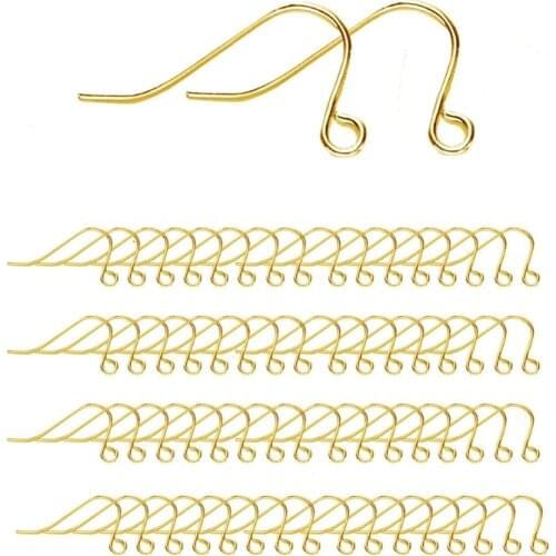 100 PCS Silver Earring Hooks Hypo-allergenic Fish Hook Ear Wires for Jewelry Findings Earring Parts DIY Making