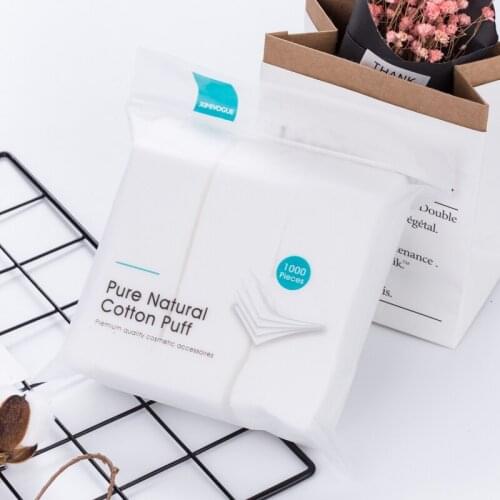 1000PCS /Box Cotton Facial Pads Cosmetic Remover Pads Make Up Cotton Nail Polish Cleaner Skin Care Wipes Paper Cotton Pads