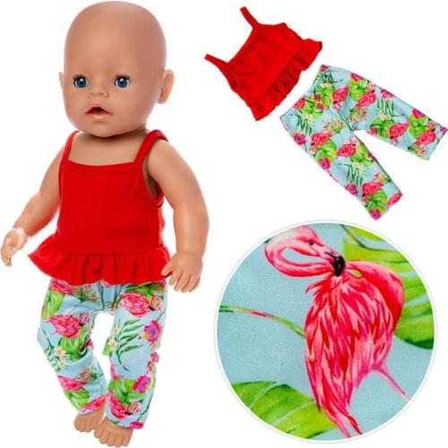 2019 new Fashion Short Jump Suit For 17 Inch Baby Doll 43cm Doll Clothes