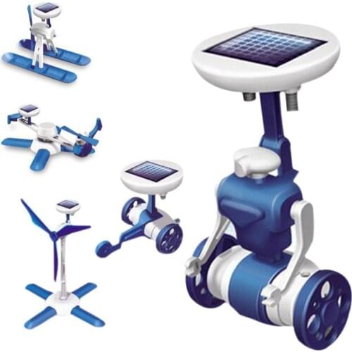 6 IN 1 Solar Toy Educational DIY Robots Plane Kit Creative Children Kid Gift 88 88 AN88