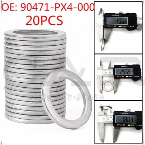 90471-PX4-000 20PCS Transmission Oil Drain Plug Washers 18mm for Honda for Acura Replacement Auto Part 90471PX4000 90471 PX4 000