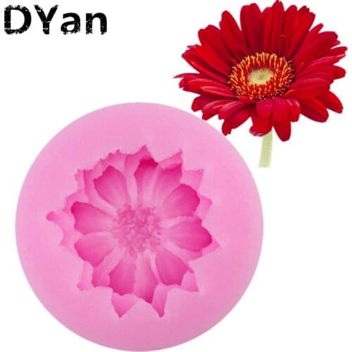 Free Shipping DIY Chrysanthemum Flower Fondant Silicone Molds Candy Moulds Wedding Party Cake Decorating Tools A1438