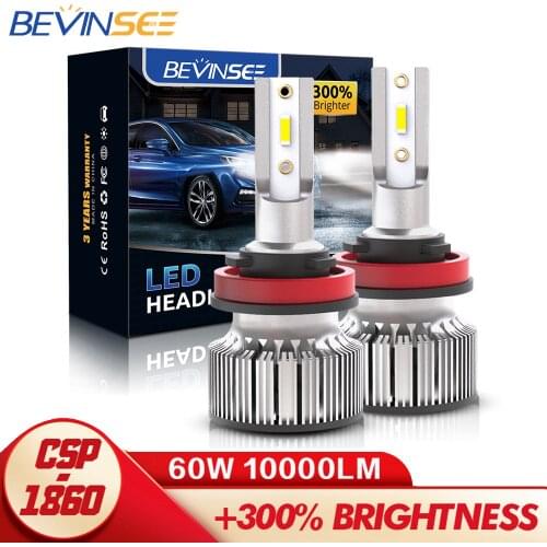 Bevinsee F31C CPS LED H7 H4 H1 Headlight Bulbs Auto 10000LM 60W H8 H9 H11 9005 HB3 9006 HB4 Car Led Lamps Fog Lights Bulb