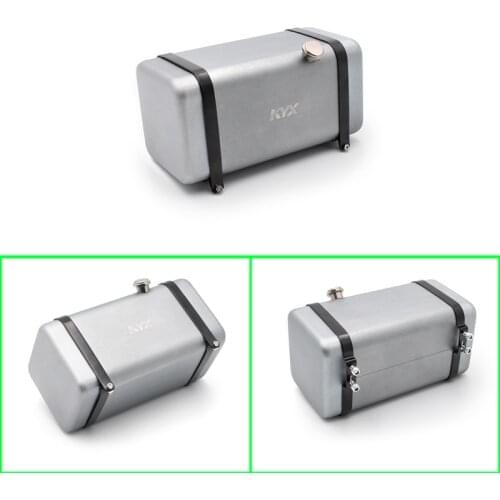 Decorative Metal Simulation Fuel Tank for 1/14 Tamiya RC Truck Trailer Tipper Scania MAN Benz Actros Volvo Car Diy Parts