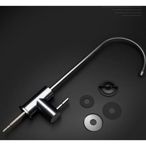 Stainless Steel RO Drinking Water Filter Faucet Reverse Osmosis System Spout Tap 1/4" RO Water Filter Faucet 2