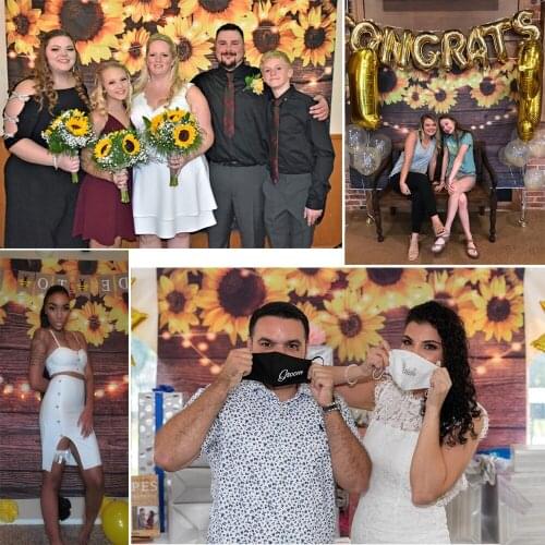 Sunflower Wood Texture Backdrops for Photography Rustic Child Baby Shower Birthday Wedding Party Background Banner for Picture