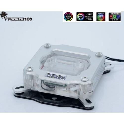 FREEZEMOD Water Cooling CPU Water Block For Intel LGA 1151 115X 2011,Digital Display Temperature,CPU Radistor,UPR-2018