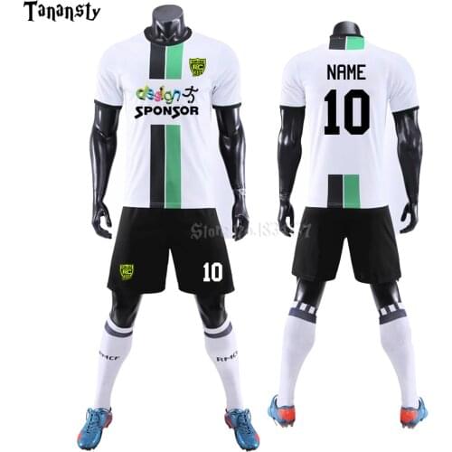 Soccer Jerseys mens team club set Short Sleeve Men blank Football Kits Customized Survetement Football tracksuit 19-20