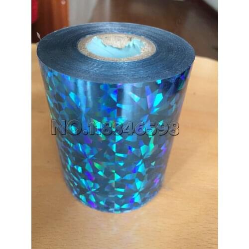Holographic Foil Hot Stamping for Paper or Plastic 16cm x120m/Roll Shattered Glass Gold Silver Red Blue Four Colors