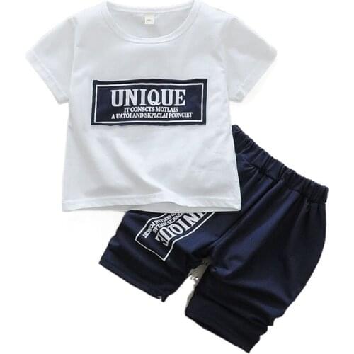 Boys Casual Clothing Sets 2021 New Kids Boy Summer Fashion Top and Pants 2Pcs Outfit Children Baby Cool Costume 2-6 Years