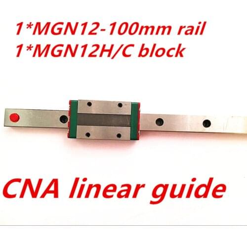 Kossel Mini for 12mm Linear Guide MGN12 100mm linear rail + MGN12H Long linear carriage for CNC X Y Z Axis 3d printer part
