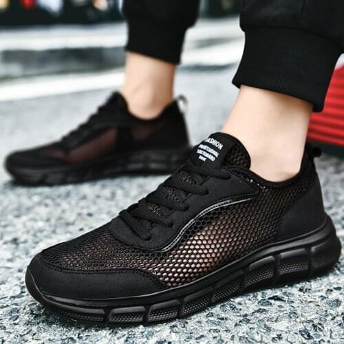 Summer New Big Size Fashion Breathable Men Shoes High Quality Running Shoes Non-slip Wear Resitant Gym Shoes Outdoors Net Shoes