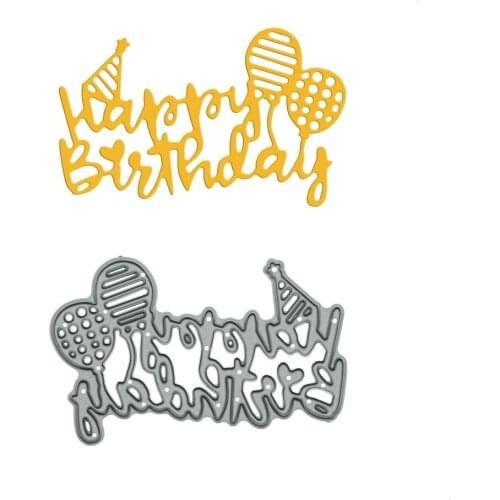 Small Size Happy Birthday Letter Pattern Metal Cutting Dies Cutter Mold For DIY Congratulation Card Decorating