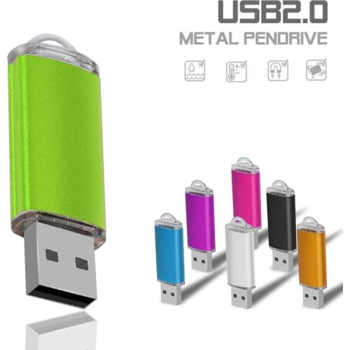 Fashion Metal Usb Flash Drive 2.0 4GB 8GB 16GB 32GB Pen Drive Usb Memory Stick Pendrive Flashdrive Custom Logo Gifts Business