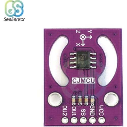 4.5V-5.5V MLX90333 Position Sensor Module Handle 3D Joystick Digital Three-dimensional Angle PWM Frequency 100-1000Hz