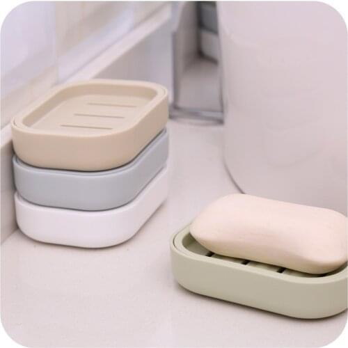 Hot Sale Candy Color Soap Dish Box Case Holder Container Wash Shower Home Bathroom -30