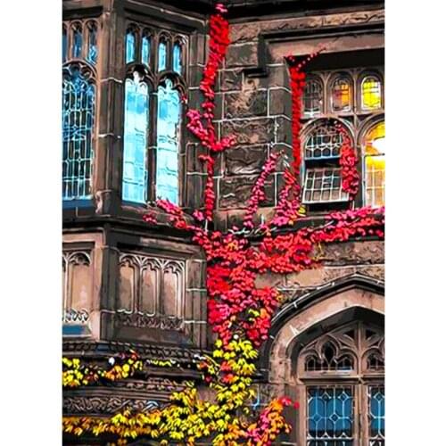 Night Scene DIY Oil Painting Paint by Number Kit Painting for Adults Kids Arts Craft for Home Wall Decor 40x50cm