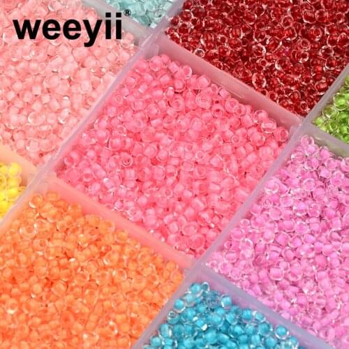 Approx.1000pcs 2mm Casted Colored Core Czech Glass Beads DIY Earring Bracelet Necklace Beads For Jewelry Making Accessories