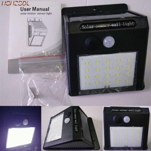 LED Solar PIR Motion Sensor Wall Light 12/16/20 LED Outdoor Waterproof Energy Saving Street Yard Path patio Garden Security Lamp