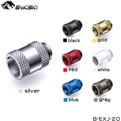 Bykski 20MM Extender,Male To Female Extension Fittings,Water Cooling Kit Necessary Connector G1/4'',B-EXJ-20