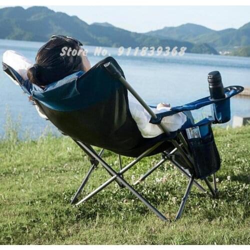 Outdoor folding chair portable lunch break backrest leisure recliner camping beach chair fishing stool director chair