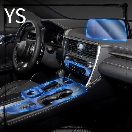 Car Interior Center Console Transparent TPU Protective Film Antiscratc Repair Film Accessorie For Lexus RX300 350 450h 2016-2020