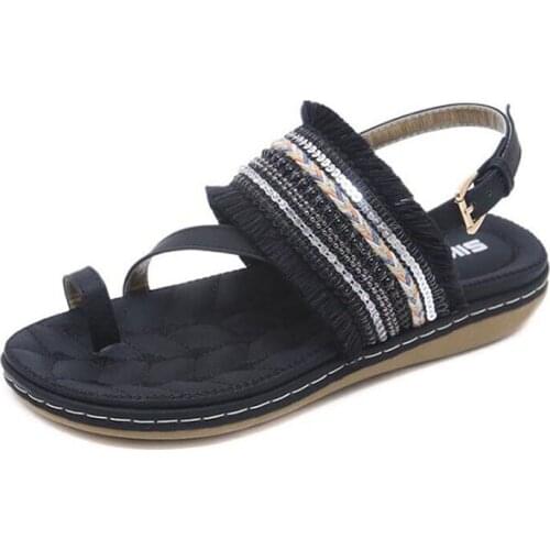 Womens Sandals Shoes Ladies Girls Comfortable Hollow Round Toe Sandals Soft Sole Shoes Fashion Large Size Sandals Shoes