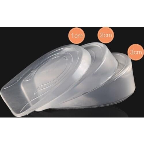 1Pair Silicone Gel Heightening Shoe Pad Men Women Foot Care Protector Insoles Elastic Cushion Arch Support Insert Heel Pads
