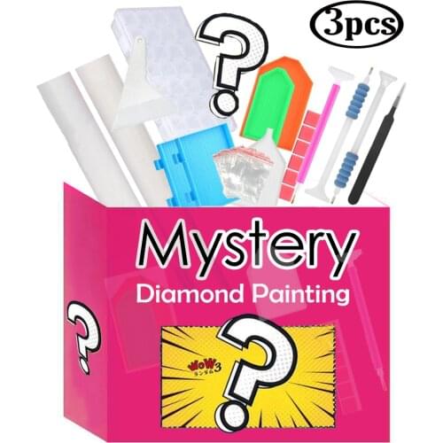 1Pack Mystery Gift Pack Surprise Box,Diamond Paintings, Diamond Masks, Different Tools, Etc. Diamond Painting Accessories 3pc
