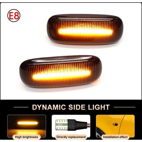2Pcs Dynamic LED Light Turn Signal Lamp Side Marker Indicator Bulb For Audi A3 S3 8L 2000-2003 A8 D2 1999-2002 TT 8N 2000-2006