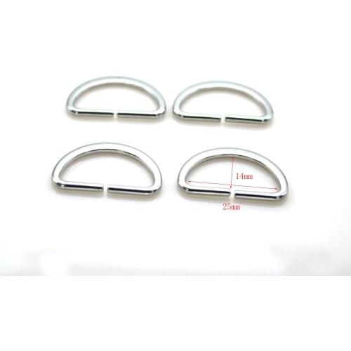 20pcs 25mm open Buckle DIY Leather Craft Hardware silver D Buckle Sewing Accessories