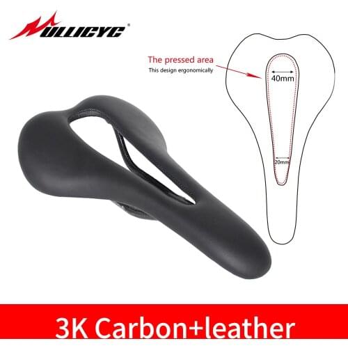 2017 ullicyc no logo 3K Carbon leather saddle titanium bow road bike mountain Road Bicycle3K carbon matte black free shipping