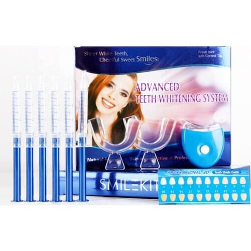 3/6/10 Sticks 3ml Tooth Cleaning Bleaching Gel Teeth Whitening Gel Kit With Led Light and Trays Oral Hygiene Teeth White Tools